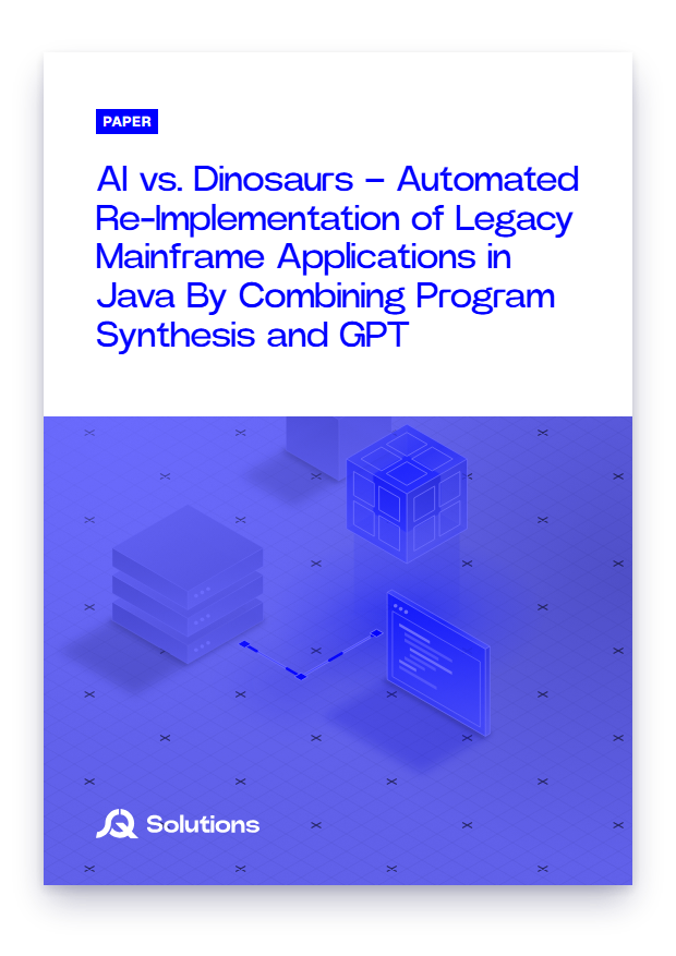 AI vs. Dinosaurs – Automated Re-Implementation of Legacy Mainframe Applications in Java By Combining Program Synthesis and GPT